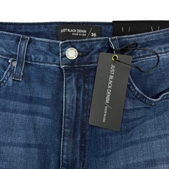 NWT JUST BLACK The Classic Bell Bottom Jean Size 30 Dark Denim - Picture 6 of 8